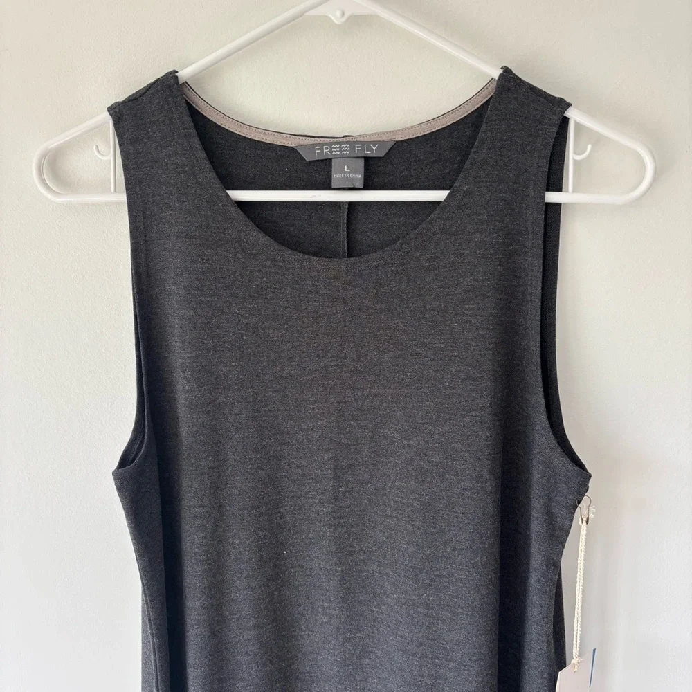Free Fly Bamboo Flex Mini Dress Heather Black UPF 50+ Athletic Athleisure Sporty